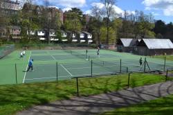 our 3 hard courts in use

 